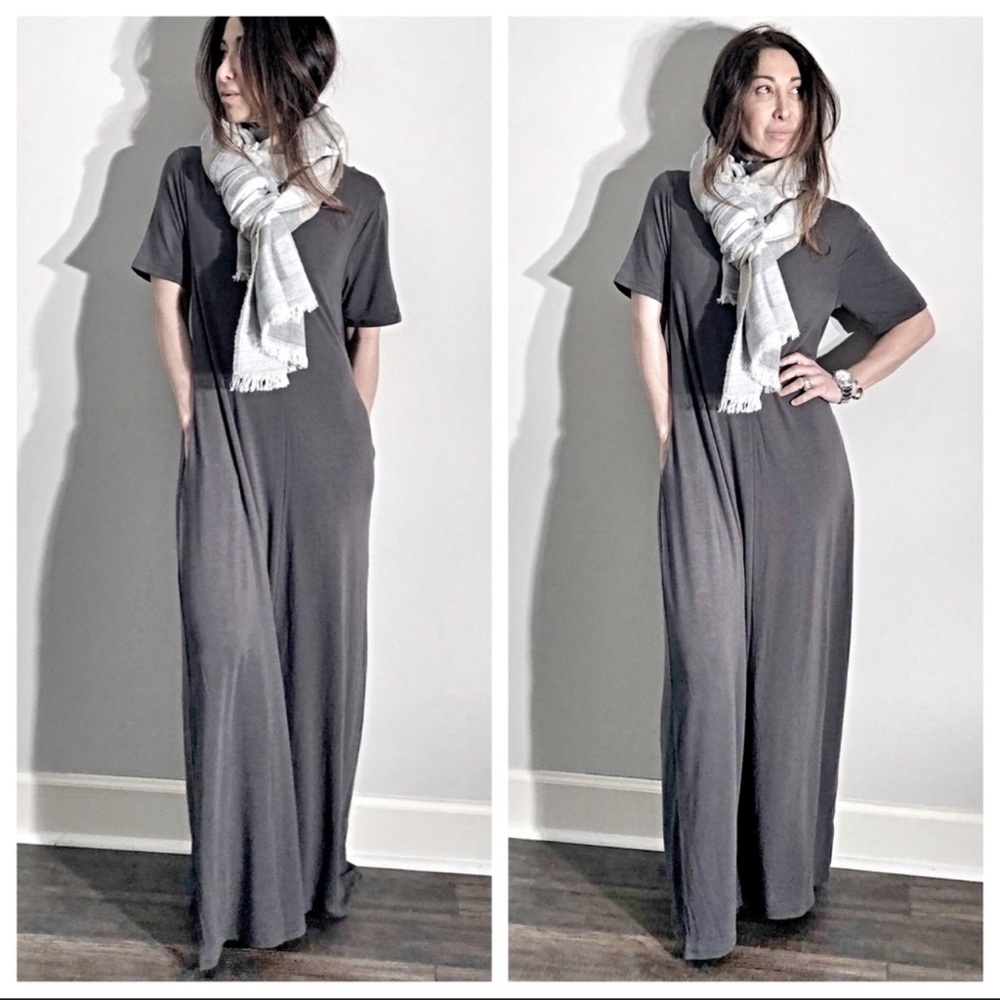 Best selling V neck  side pocket maxi dress - Picture 5 of 8